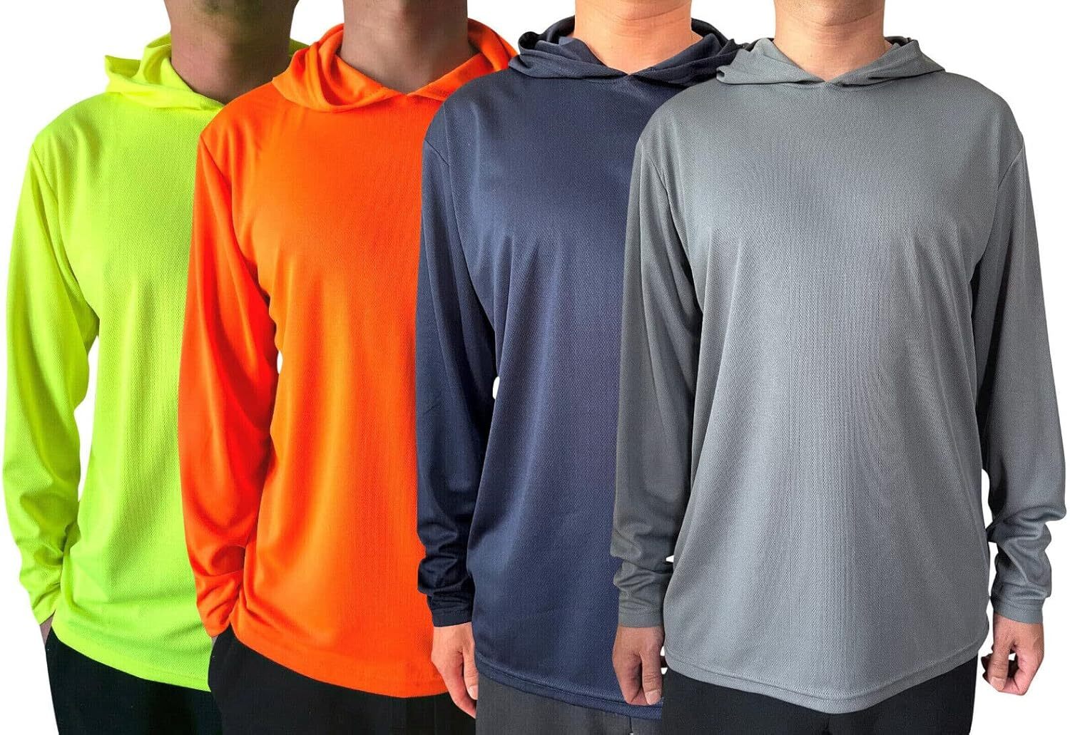 🔥hot sale--Men UPF 50+ Sun Protection Breathable T Shirt Long Sleeve Workout T-Shirts with Hood