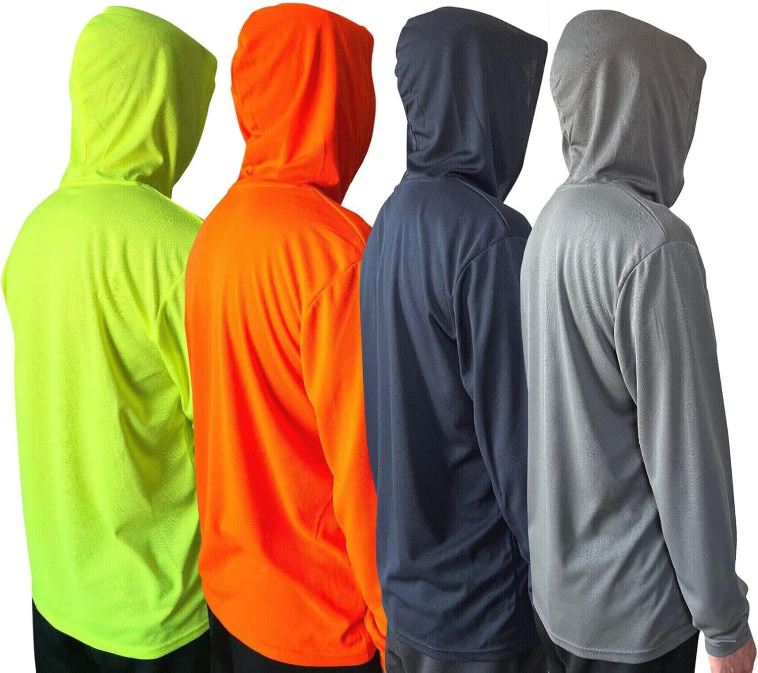 🔥hot sale--Men UPF 50+ Sun Protection Breathable T Shirt Long Sleeve Workout T-Shirts with Hood
