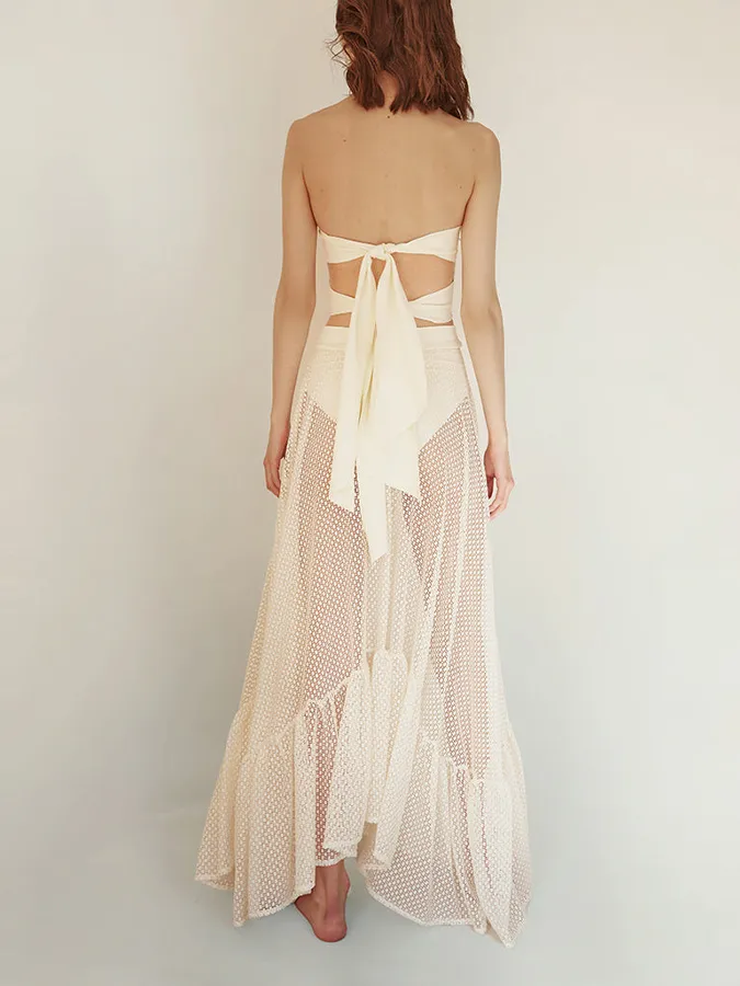 3D Petal Bandeau Top and Skirt