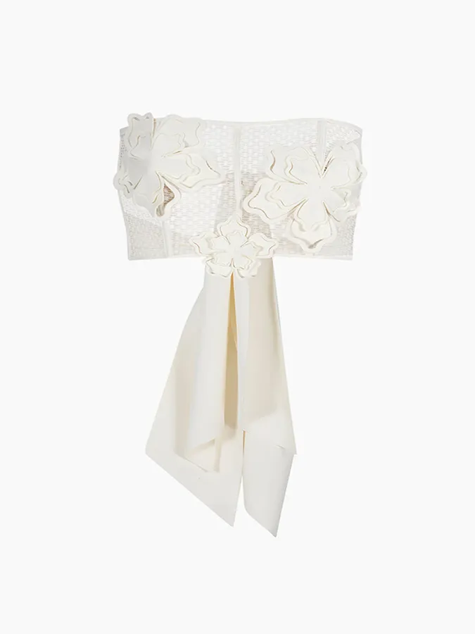 3D Petal Bandeau Top and Skirt