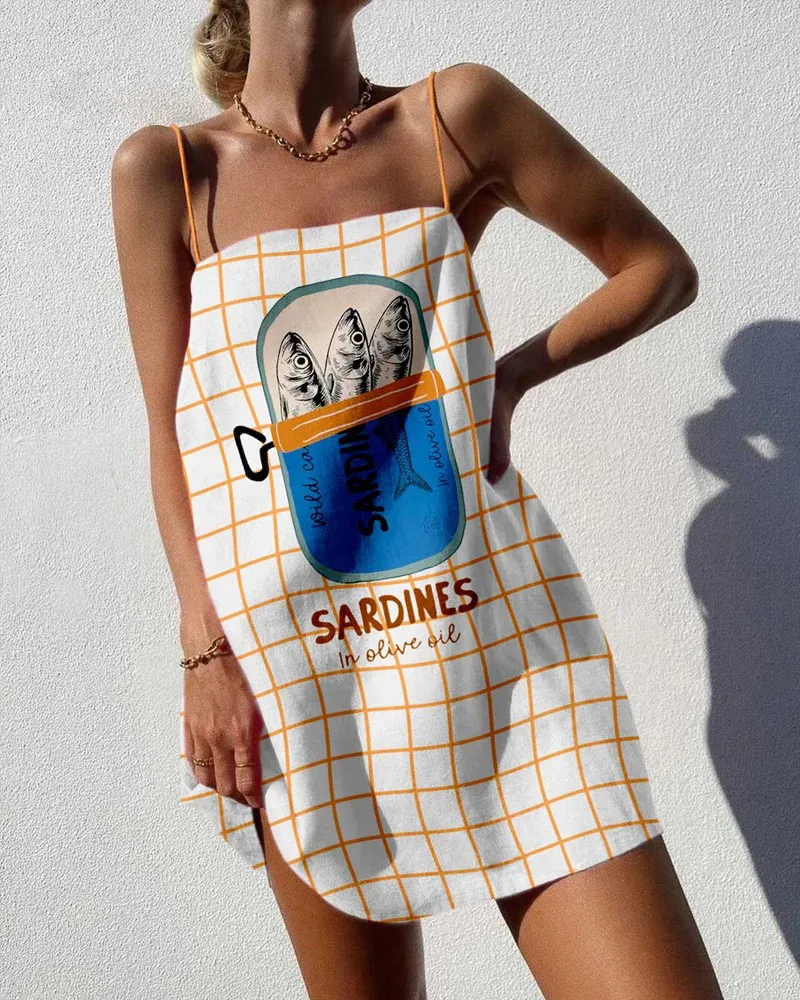 Sardine Check Sling Dress