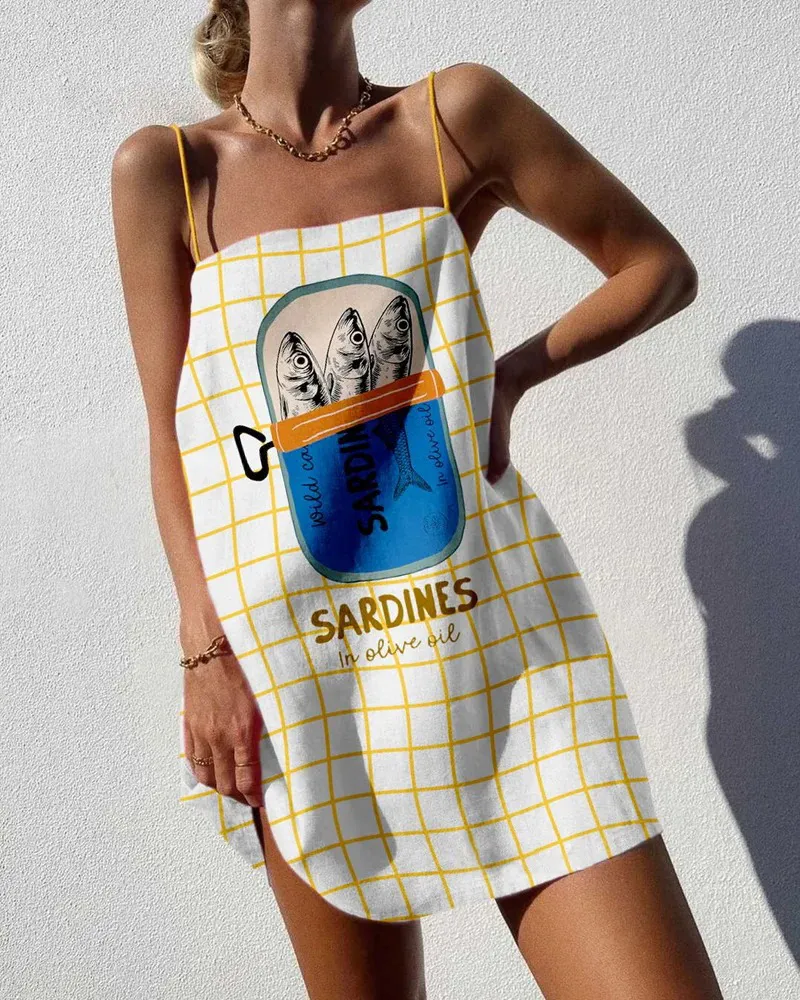 Sardine Check Sling Dress